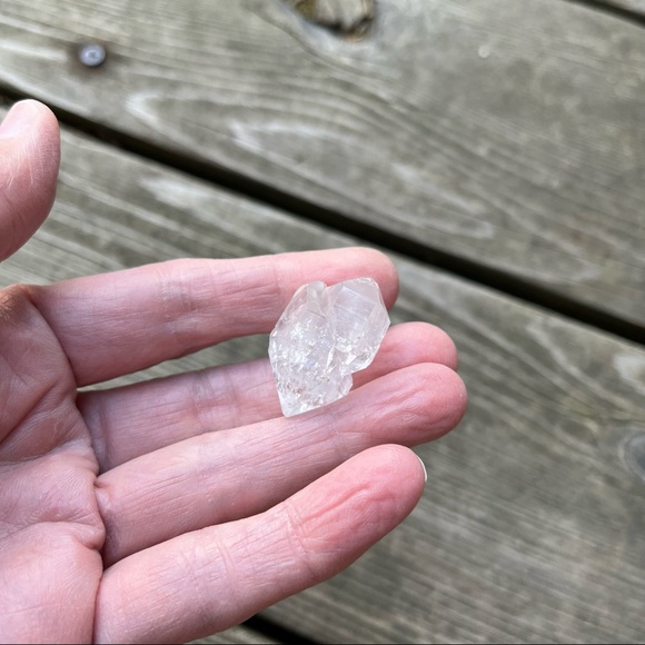 Double Terminated Twin Herkimer Diamond Crystal - Picture 6 of 17